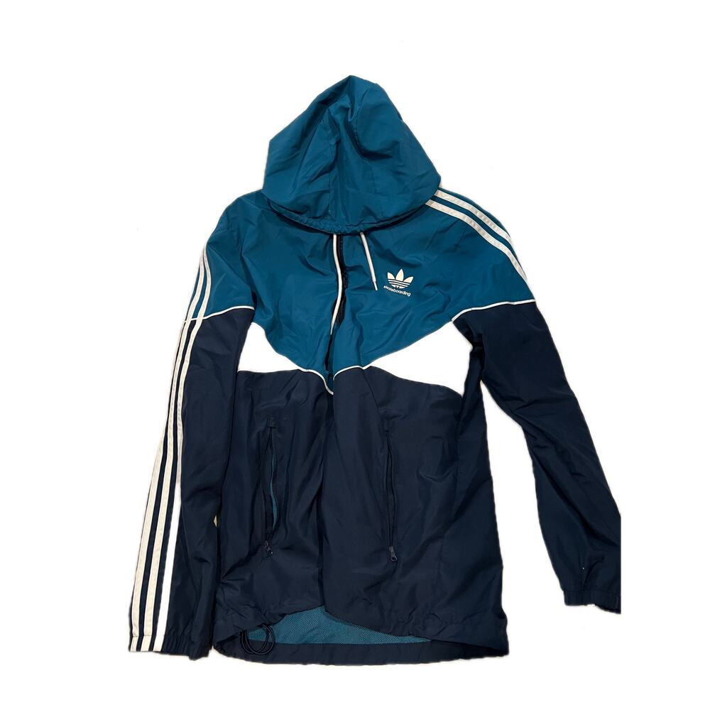 Adidas Skateboarding Zip Up Hooded Windbreaker Mens Large
